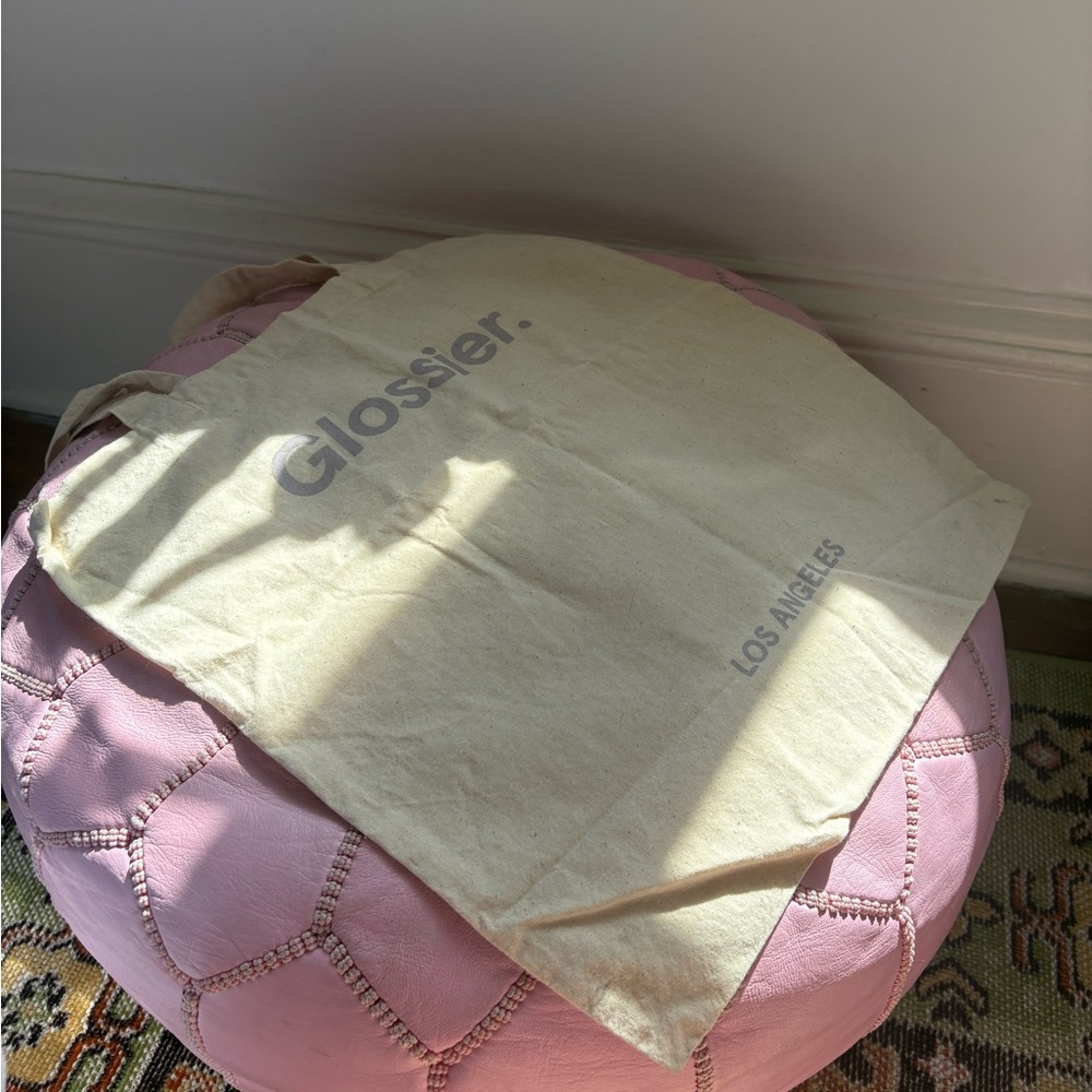 Glossier Cream Canvas Tote